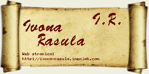 Ivona Rašula vizit kartica